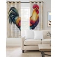 thumbnail image 2 of Vintage Rooster Blackout Curtains for Bedroom Living Room Darkening Curtains 84 Inch Length 2 Panels Set Farmhouse Retro Rustic Animal Prints Window Curtain Window Treatment Grommet Drapes 52"x84", 2 of 9