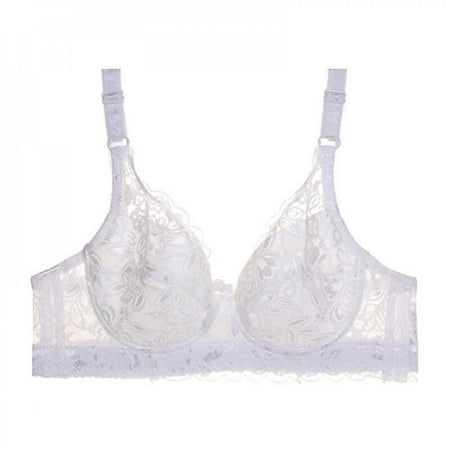 

Spdoo New Style Ladies European and American Sexy Fashion Full Lace Underwear Thin Cotton Large Size Adjustable Bra