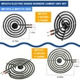 thumbnail image 3 of MP15YA MP21YA Electric Stove Burner Element Replacement Set (3) 6" & (1) 8" Black Porcelain Drip Pans Compatible with Whir-pool Electric Range Stove Top, 3 of 6