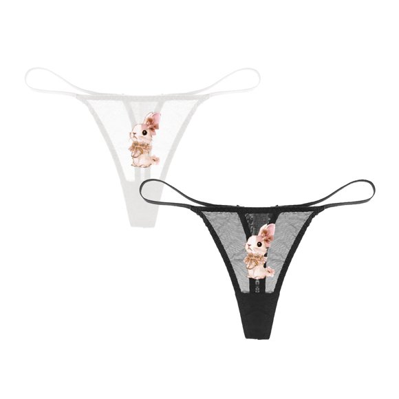 Varsbaby String pour Femme avec Lapin, Image de Dessin Animé, Lot de 2