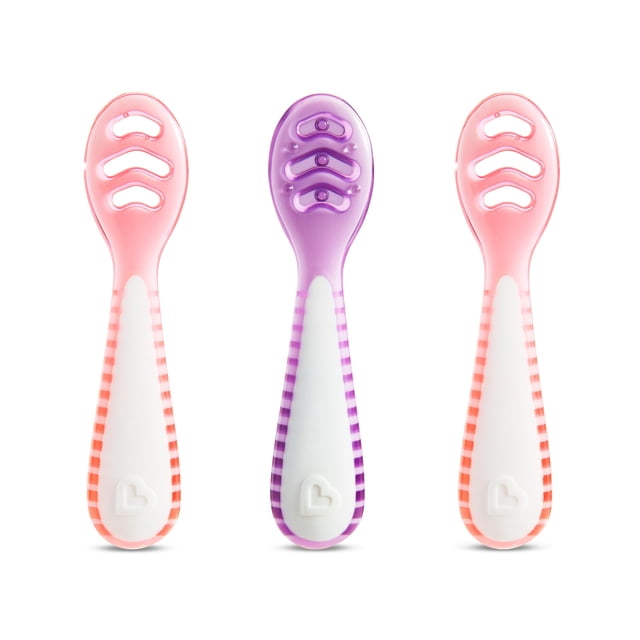 Cucharas para bebés Munchkin Gentle Dip para autoalimentación, paquete de 3