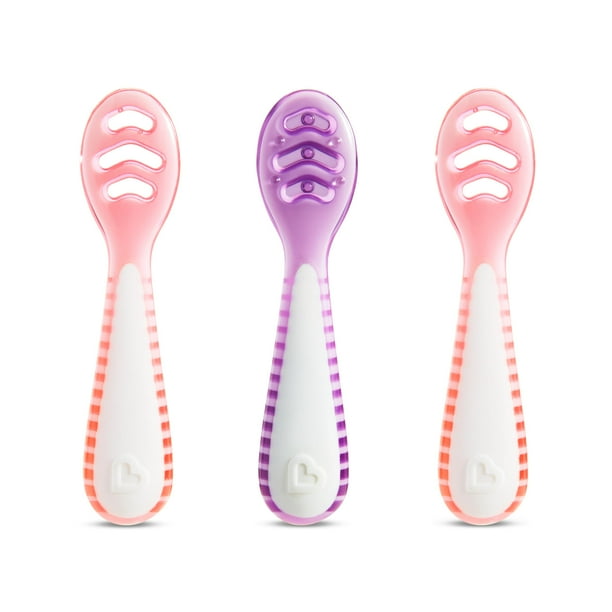 Cucharas para bebés Munchkin Gentle Dip para autoalimentación, paquete de 3