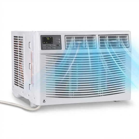 CazToi Quiet 12000 BTU 3-in-1 Window Air Conditioner Cools 550 Sq.Ft CEER 10.9 Remote Control 4 Fan Speeds