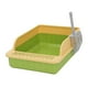 thumbnail image 2 of Bandeja de arena para mascotas con parte superior abierta, inodoro, fácil de limpiar, a prueba de salpicaduras, inodoro profundo Verde amarillo, 2 of 9