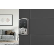 Brinks Electronic Touchpad Deadbolt with Pro-Guard, Transitional, Satin Nickel