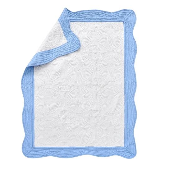 Soft Fleece Quilted Blanket Wrap with Filling - Dermatological Friendly, Breathable, Fast-Drying, Wrinkle-Resistant with Locked Edges, Versatile Blanket for Home, Car and Travel
