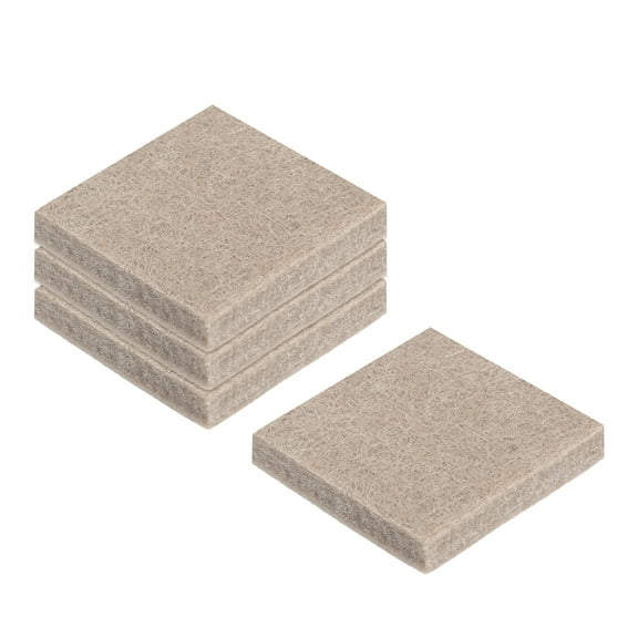 Self Adhesive Square Furniture Felt Pads 1.1 Inch x 1.1 Inch Beige Pack of 40