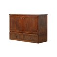thumbnail image 3 of Mega Solutions Tuscany Murphy Cabinet Chest Bed with Charging Station 6 Inch, Queen (Tobacco), 3 of 7