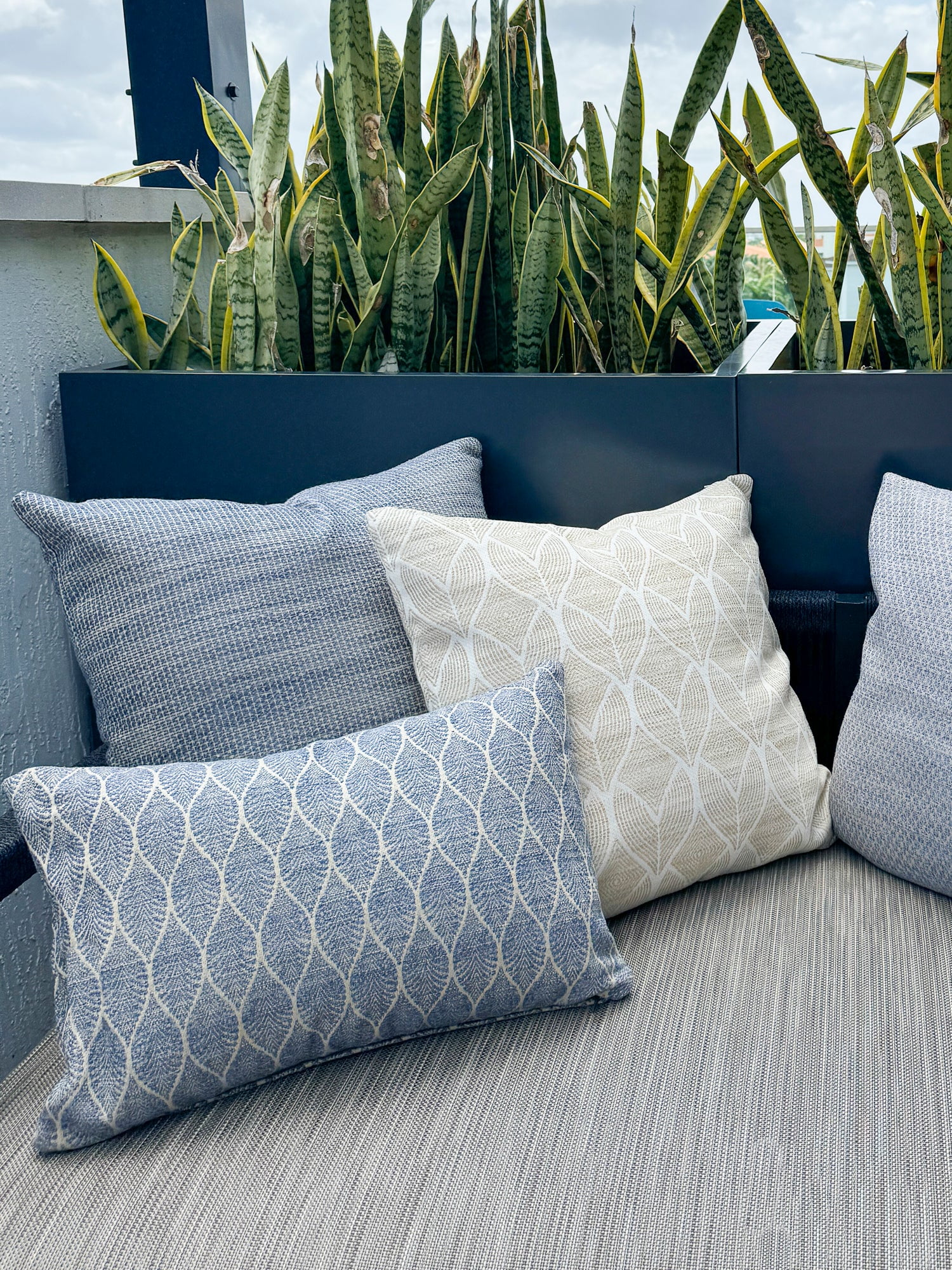 Cool Tropics Beige Indoor Outdoor Pillow 20x20