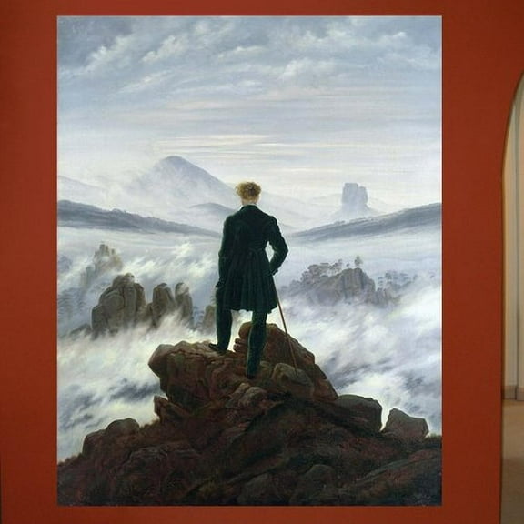 Wallhogs Friedrich The Wanderer Above The Sea of Fog (1818) Wall Mural