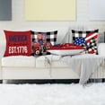 thumbnail image 3 of Memorial Day Decorations Pillow Cases, 4PC Pillow Set Independence Day Flag Four Piece Set Peach Skin Velvet Print Living Room Sofa Pillowcase Bedroom Cushion, 3 of 5