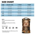 thumbnail image 5 of Lsque Whimsical Flower Crown Maiden Print Men's Cotton Blend Sleeveless Muscle Shirts (S-3XL)- Moisture Wicking, Odor Protection, UPF 30+,XX-Large, 5 of 8