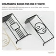 thumbnail image 2 of Bookcase Shelves 2 Pcs Magazine Holder File Storage Bookends for Heavy Books Stand Decorate Iron, 2 of 6