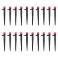 thumbnail image 1 of 20 goteros de riego por goteo ajustables en estaca para jardín, patio, accesorio de longitud 13 cm, aspersor de micropulverización de púas de 1/4" Rojo, 1 of 8