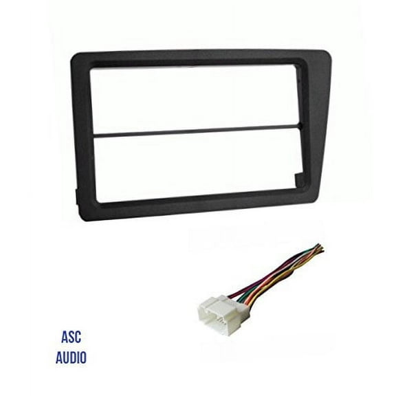 ASC Audio Car Stereo Dash Install Kit and Wire Harness for installing an Aftermarket Double Din Radio for 2002 2003 2004 2005 Honda Civic SI (SI model only)