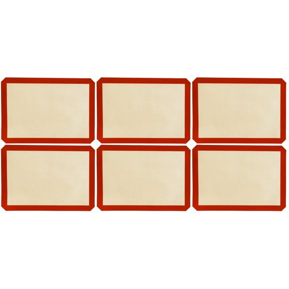 6 pcs Nonstick Baking Mat Cookies Baking Mat Multi-use Baking Sheet Heat Resistant Mat