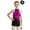 Hot Pink&Black, variant on Kids Girls Sleeveless Mock Neck Sequins Latin Jazz Ballet Dance Jumpsuit Biketard Unitard and Hair Scrunchies Hot Pink 6