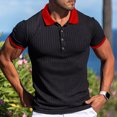 thumbnail image 2 of Cathalem Mens Polo Comfortable Fit Collared Shirt,Black XXXL, 2 of 5