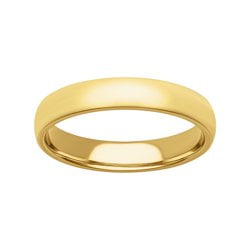 Brilliance Fine Jewelry 4MM Yellow Gold Plated 925 Sterling Silver Polished Wedding Band for Men and Women