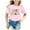 Pink, variant on Girls Fashion Casual Printed Short Sleeve Round Neck Tee for Back to School Season Short Sleeve Shirt for Girls Tees Kids Tshirts Clothes Summer Tops T-Shirt