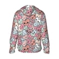 thumbnail image 3 of Daiia Cartoon Hearts UPF 50+ Sun Protection Hoodie Jacket Lightweight Long Sleeve Sun Shirt for Women Men with Pocket Hiking Outdoor-Small, 3 of 9