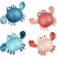 thumbnail image 1 of Baby bath water toy - Bath Toys for Toddlers ,Cute Wind-up Swimming Crab Baby Bathtub Toys for 1-3 Years Old 6 to 12 Months Boys Girls & Kids (Multi-Colors 4 Pcs), 1 of 5