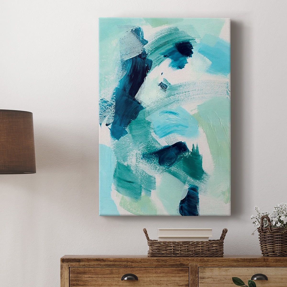 Teal Composition I Premium Gallery Wrapped Canvas - Ready to Hang