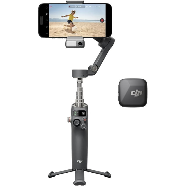 Estabilizador de cardán DJI Osmo Mobile 7P con micrófono Mini TX negro
