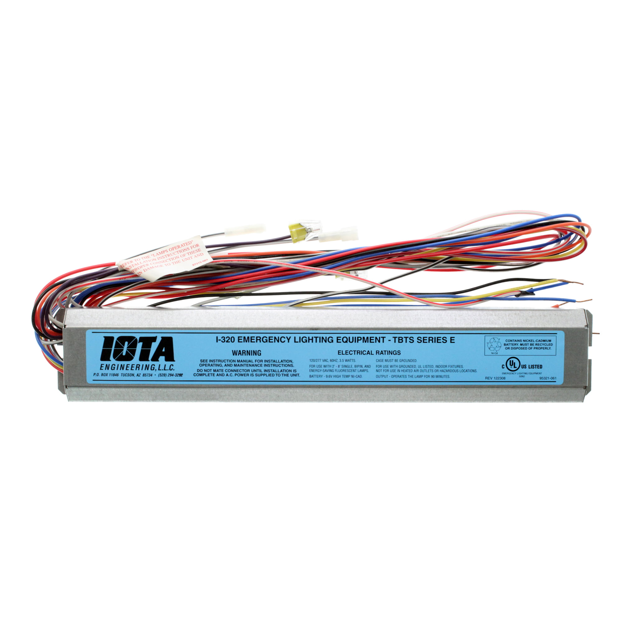 IOTA I320-TBTS Emergency Ballast for Single/Bipin T5,T8,T12 2-8ft 120/277volt 