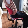 thumbnail image 4 of Pemberly Row Low Back Computer Executive Chair with Large Base & Pads in Pinklip, 4 of 9