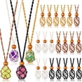 thumbnail image 1 of HAHDAXIA 24 Pcs Support de Collier en Cristal Support de Pierre Vide Support de Collier en Cristal Ajustable Cordon de Collier pour Cristaux Pendentif Support de Pierre Cage de Collier Pendentif pour Quartz, 1 of 6