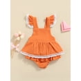 thumbnail image 4 of Newborn Baby Girl Summer Clothes 3 6 9 12 18 months Cute Lace Sleeveless Skirt  Ruffle Shorts Infant Skirt Outfits 2Pcs, 4 of 10