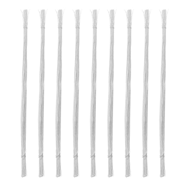 Miangastore Tige en Fil de Fer Floral DIY pour Reliure et Enfilage 100 Pcs Blanc