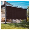 thumbnail image 5 of YOSITiuu Outdoor Shade Fabric for Porch Gazebo, Patio Cordless Blinds Roll Up Shade (5' W X 6' L), Chocolate, 5 of 6