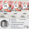 thumbnail image 4 of Designart "Surreal Op Art Spectrum Vibrant and Colorful I" Abstract Square Mirror Wall Decor Transitional - Large Multi-Color Square Bathroom Mirror - Square Printed Wall Mirror Art, 4 of 5