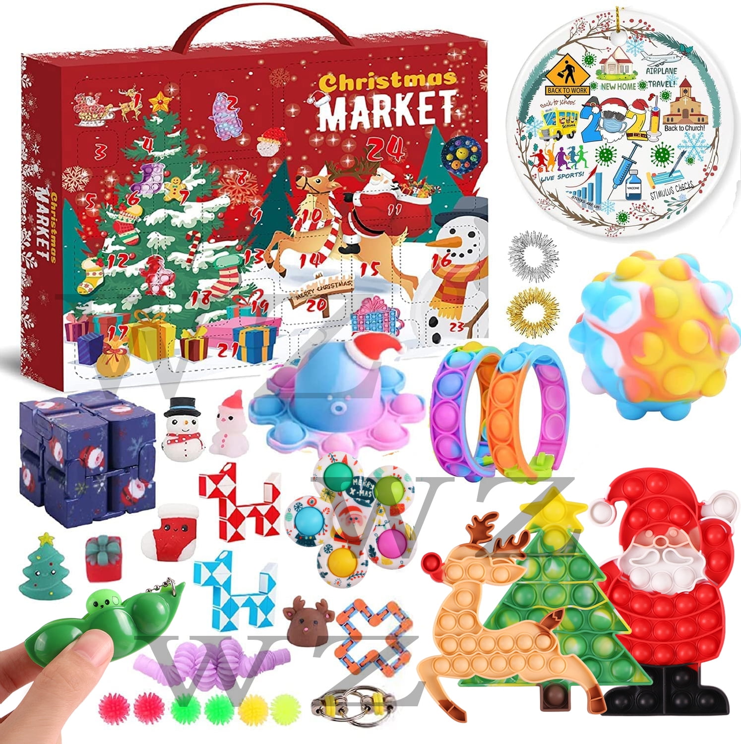 Advent Calendars 2021 Fidget Advent Calendar, 24DAYS Christmas