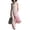 Pink, variant on Women Color Block 2 Piece Outfit Sleeveless Stand Collar Long Duster Vest Cardigan High Waist Wide Leg Pants Elegant Casual Two Piece Set