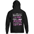 thumbnail image 2 of Lotusprinthandmade My Boyfriend/My Girlfriend In The Huge Pain Couple Matching Black Hoodie 2D S-5XL 50/50 cotton/polyester mix (S), 2 of 4