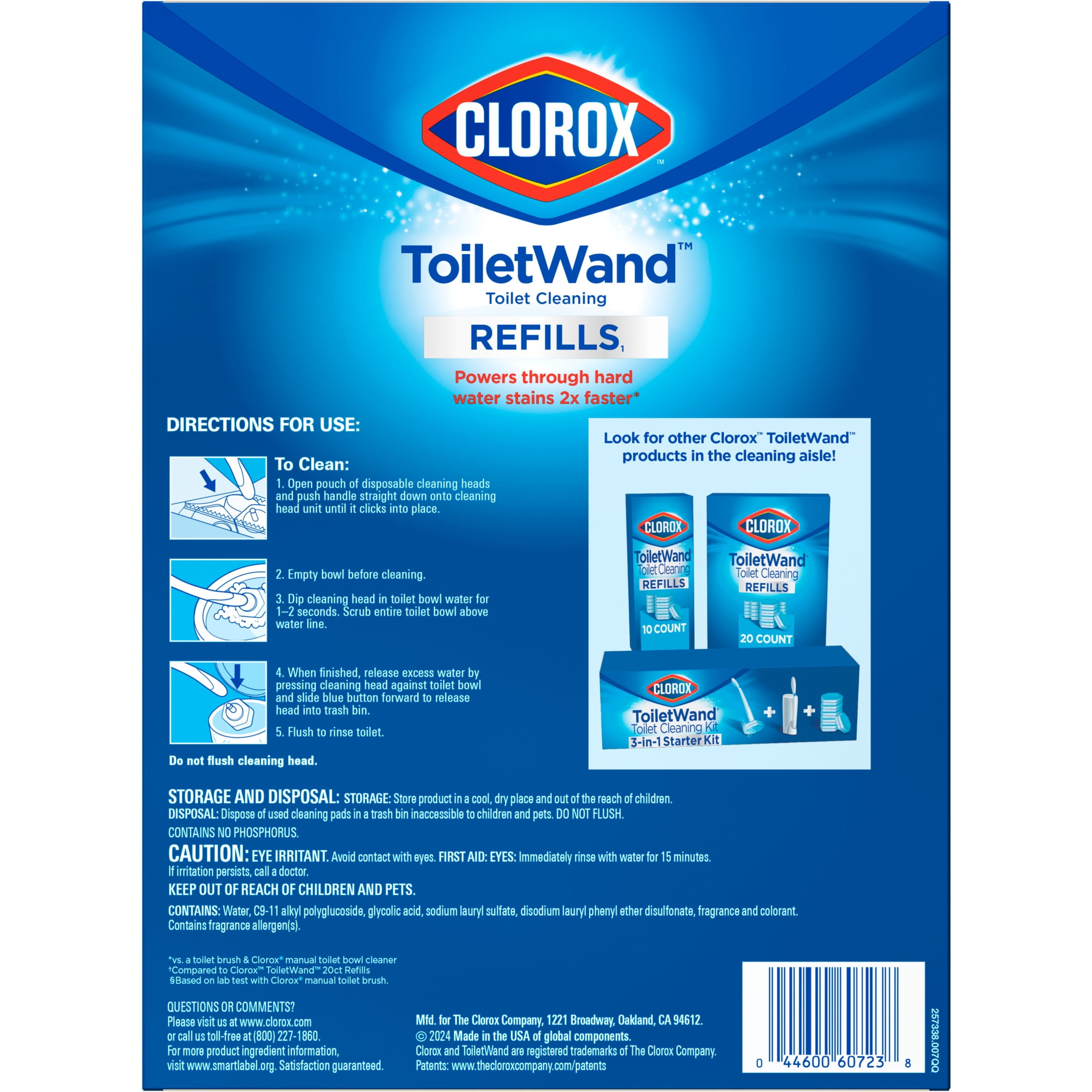 (2 pack) Clorox ToiletWand Toilet Cleaning Refills, Super Value Pack, 30 Count