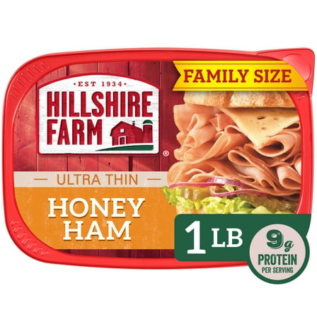 Hillshire Farm Ultra Thin Honey Ham Lunchmeat, 16 oz Plastic Tub, Refrigerated