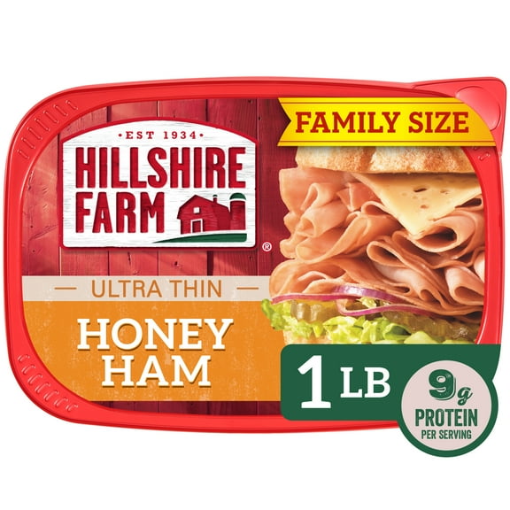 Hillshire Farm Ultra Thin Honey Ham Lunchmeat, 16 oz Plastic Tub, Refrigerated
