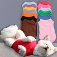 thumbnail image 3 of Flmtop Pet Clothing Solid Color Sweat Absorption Skin-friendly Dogs Sleeveless T-shirt for Summer Random Color, 3 of 9