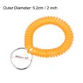 thumbnail image 2 of Unique Bargains Plastic Wrist Coil Keyring Stretchable Spiral Keychain, Clear Orange 6 Pack, 2 of 5