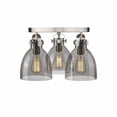 thumbnail image 2 of Innovations Lighting  Newton Bell - 3 Light 7" Flush Mount Satin Nickel/Seedy, 2 of 3