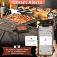 thumbnail image 3 of Digital Bluetooth BBQ Grill Meat Thermometer with 4 Probes, Instant-Read Meat Thermometer for Grilling, Temp Alarm Function, Food Thermometer for Kitchen, Beef, Candy, Cheese Making, Turkey, Oven, 3 of 8