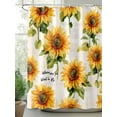 thumbnail image 2 of Shower Curtains Sunflower Bath Curtain Vintage Flower Waterproof Bathroom Shower Curtain Set with Hooks Decoration 36 x 72 Inches, 2 of 7