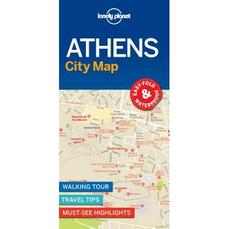 Travel guide: lonely planet athens city map - folded map: