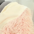 thumbnail image 6 of DONGPAI Decorative Soft Fluffy Faux Fur Throw Blanket, Long Shaggy Cozy Furry Blanket Comfy Flannel Fuzzy Blanket for Bedroom Sofa Couch, 31''x 47'', Champagne, 6 of 7