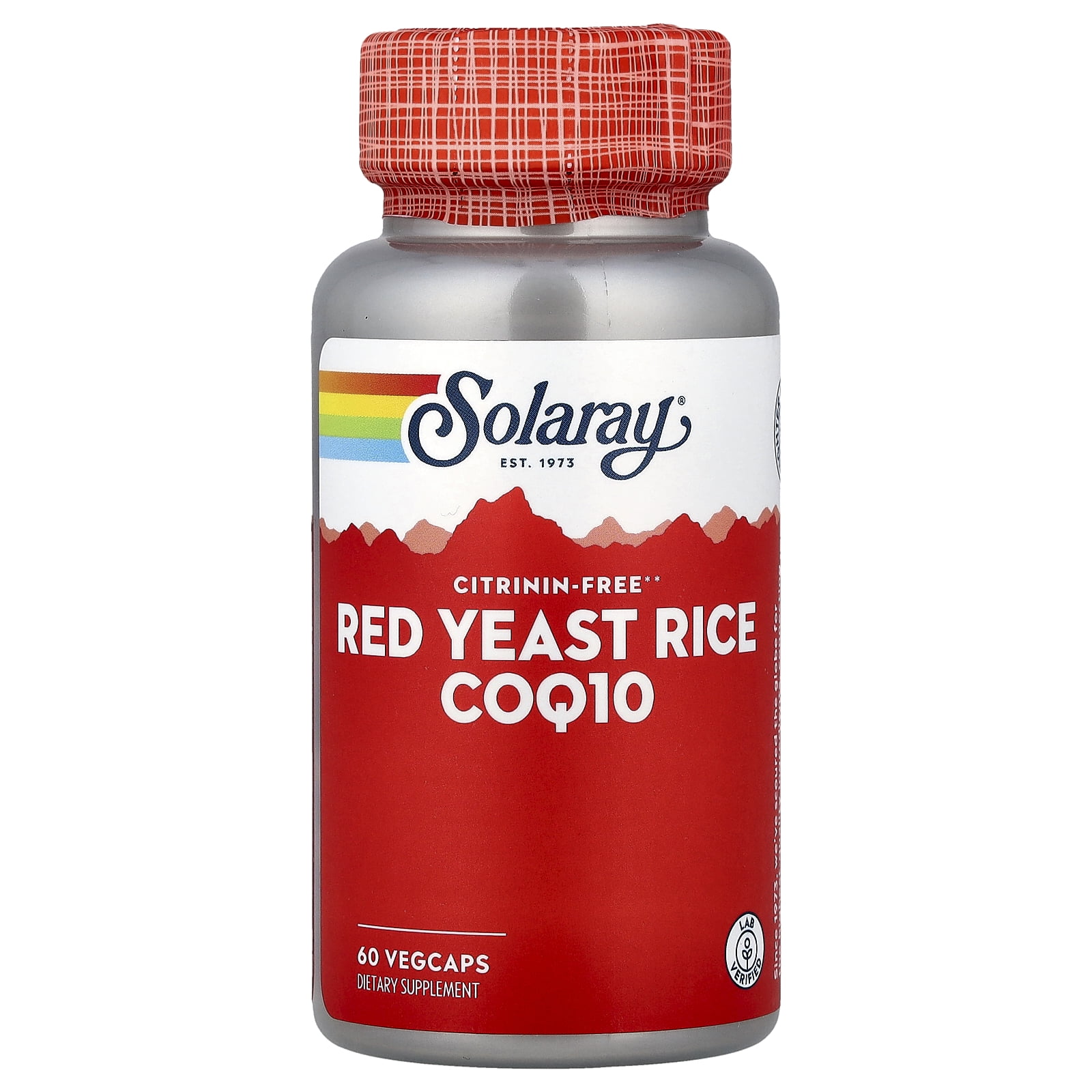 Solaray Red Yeast Rice Plus CoQ-10 | With Niacin for Added Cardiovascular Health Support | Non-Irradiated & No Citrinin | 60 Vegetarian Capsules
