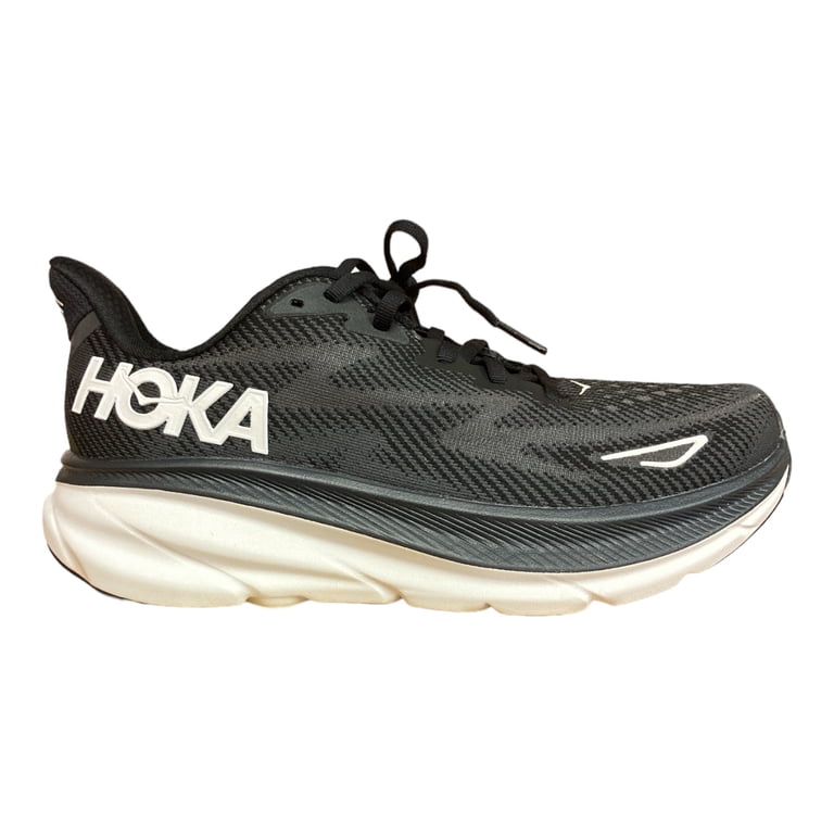 Hoka One One Clifton 9 Athletic Running Sneakers Men\'s 13 Black Lace-Up Low Shoe Hoka One One HOKA Clifton 9 Triple Black for sale | eBay main image 4